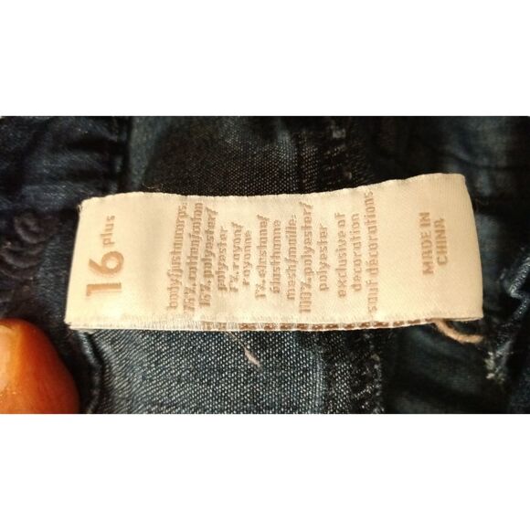 Teal Sequined Denim Shorts For Juniors size 16 Plus - Picture 8 of 9